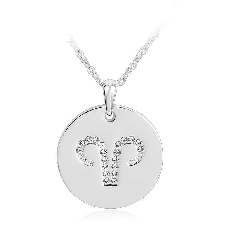 ZMC Women's White Aries Pendant Necklace (Horoscope) - ZMC STORE