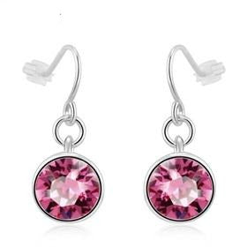 ZMC Women's Rhodium Plated Swarovski Crystals Dangle Earrings, Silver/Light freeshipping - ZMC STORE