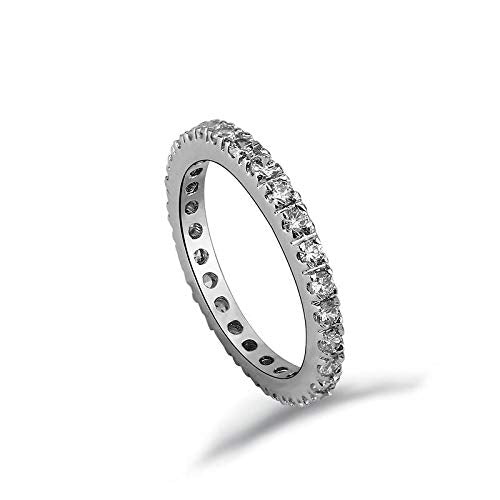 ZMC Women's Rhodium Plated Austrian Crystals Band Ring - L freeshipping - ZMC STORE