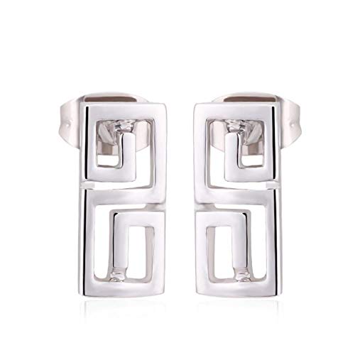 ZMC Women's Rhodium Plated Stud Earrings freeshipping - ZMC STORE