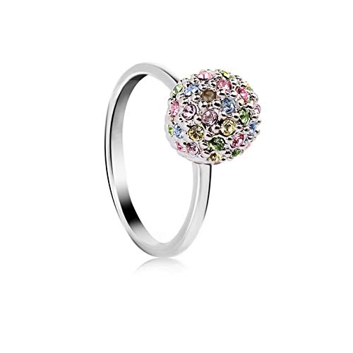 ZMC Women's Rhodium Plated Swarovski Crystals Fashion Ring - M freeshipping - ZMC STORE