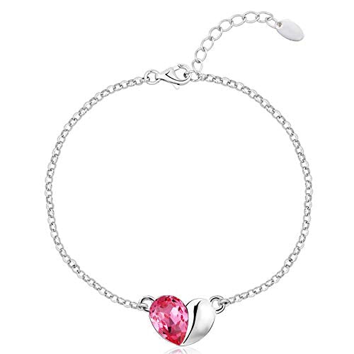 ZMC Rhodium Plated Swarovski Crystals Chain Bracelet for Women - ZMC STORE