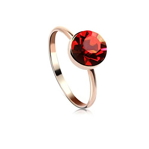 ZMC Women's 18K Rose Gold Plated Swarovski Crystals Fashion Ring - L - ZMC STORE