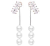 ZMC Women's Rose Gold Plated Alloy Austrian Crystals and Imitation Pearls Dangle Earrings, Rose Gold/White freeshipping - ZMC STORE