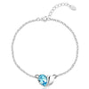 ZMC Rhodium Plated Swarovski Crystals Chain Bracelet for Women - ZMC STORE