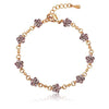 ZMC Rose Gold Plated Alloy Swarovski Crystals Chain Bracelet for Women - ZMC STORE
