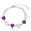 ZMC Rhodium Plated Swarovski Crystals and Austrian Crystals Chain Bracelet for Women - ZMC STORE