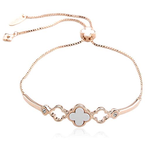ZMC Rose Gold Plated Alloy Imitation Pearls and Austrian Crystals Chain Bracelet for Women - ZMC STORE