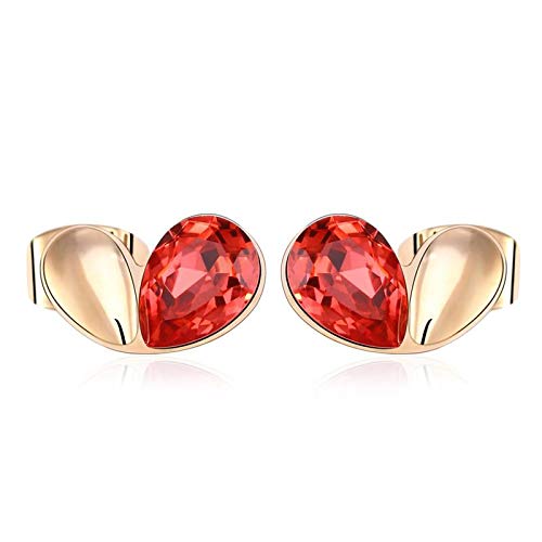 ZMC Women's 18K Gold Plated Swarovski Crystals Stud Earrings, Gold/Ocean - ZMC STORE