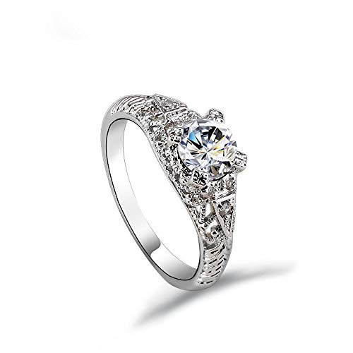 ZMC Women's Rhodium Plated Swarovski Crystals and Austrian Crystals Fashion Ring - L freeshipping - ZMC STORE