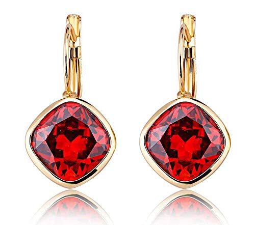 ZMC Women's 18K Gold Plated Swarovski Crystals Dangle Earrings, Gold/ - ZMC STORE