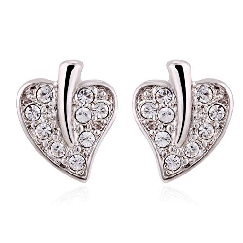 ZMC Women's Rose Gold Plated Austrian Crystals Stud Earrings, Rose Gold/White - ZMC STORE