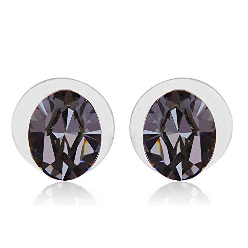 ZMC Women's Rhodium Plated Swarovski Crystals Stud Earrings, Silver/ freeshipping - ZMC STORE