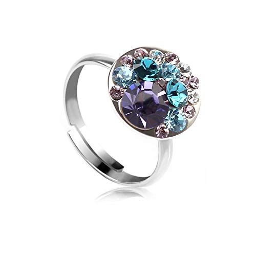 ZMC Women's Rhodium Plated Alloy Austrian Crystals Fashion Ring - S freeshipping - ZMC STORE