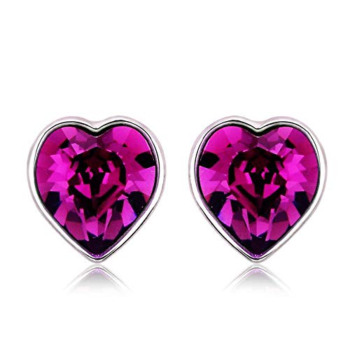 ZMC Women's Rhodium Plated Swarovski Crystals Stud Earrings, Silver/ freeshipping - ZMC STORE
