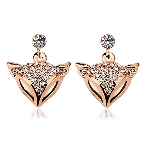 ZMC Women's Gold Plated Alloy Austrian Crystals Dangle Earrings, Silver/White - ZMC STORE
