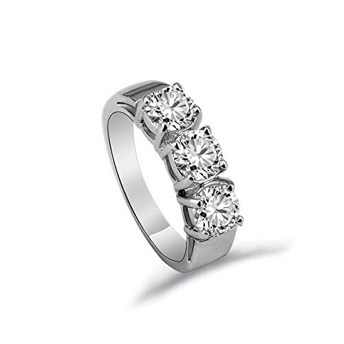 ZMC Women's Rhodium Plated Swarovski Crystals Fashion Ring - L freeshipping - ZMC STORE