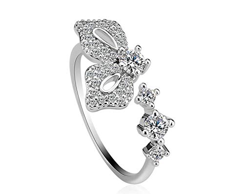 ZMC Women's Rhodium Plated Alloy Austrian Crystals Fashion Ring - Free Size freeshipping - ZMC STORE