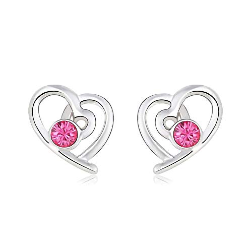 ZMC Women's Rhodium Plated Swarovski Crystals Stud Earrings, Silver/ freeshipping - ZMC STORE