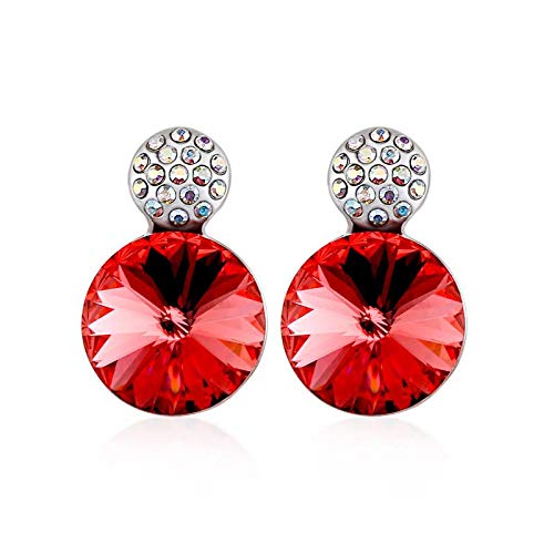 ZMC Women's Rhodium Plated Swarovski Crystals Stud Earrings, Silver/ freeshipping - ZMC STORE