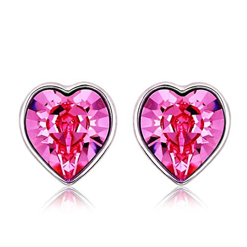 ZMC Women's Rhodium Plated Swarovski Crystals Stud Earrings, Silver/Ocean freeshipping - ZMC STORE