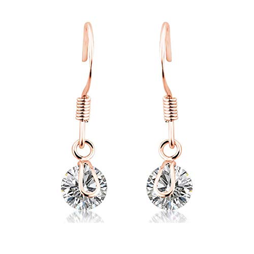 ZMC Women's Rhodium Plated Swarovski and Austrian Crystals Dangle Earrings, White freeshipping - ZMC STORE