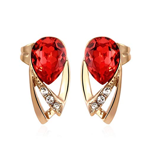 ZMC Women's Rose Gold Plated Swarovski and Austrian Crystals Stud Earrings, Rose Gold/ - ZMC STORE