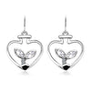 ZMC Women's Rhodium Plated Austrian Crystals and Swarovski Crystals Dangle Earrings, Silver/ freeshipping - ZMC STORE