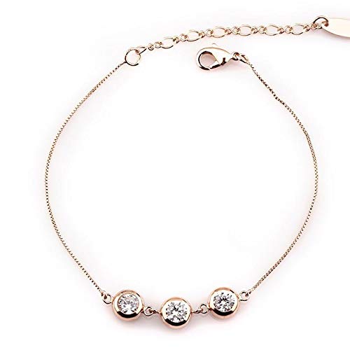 ZMC Rose Gold Plated Alloy Austrian Crystals Chain Bracelet for Women - ZMC STORE