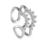 ZMC Women's Rhodium Plated Alloy Austrian Crystals Fashion Ring - Free Size freeshipping - ZMC STORE