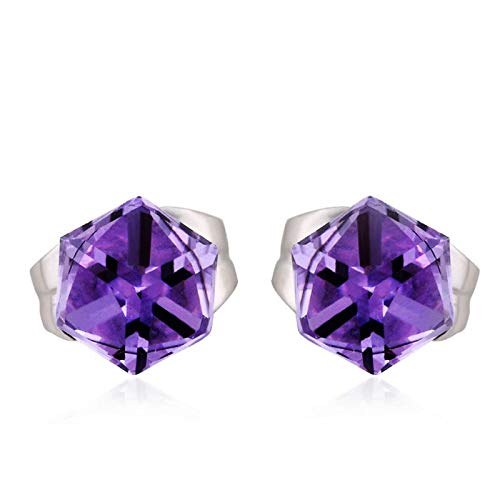 ZMC Women's Rhodium Plated Swarovski Crystals Stud Earrings, Silver/Ocean freeshipping - ZMC STORE