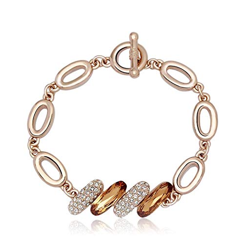 ZMC Rose Alloy Swarovski Crystals and Austrian Crystals Bracelet for Women - ZMC STORE