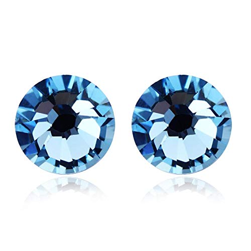 ZMC Women's Rhodium Plated Swarovski Crystals Stud Earrings, Silver/Light freeshipping - ZMC STORE