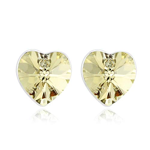 ZMC Women's Rhodium Plated Swarovski and Austrian Crystals Stud Earrings, Silver/Light Rose freeshipping - ZMC STORE