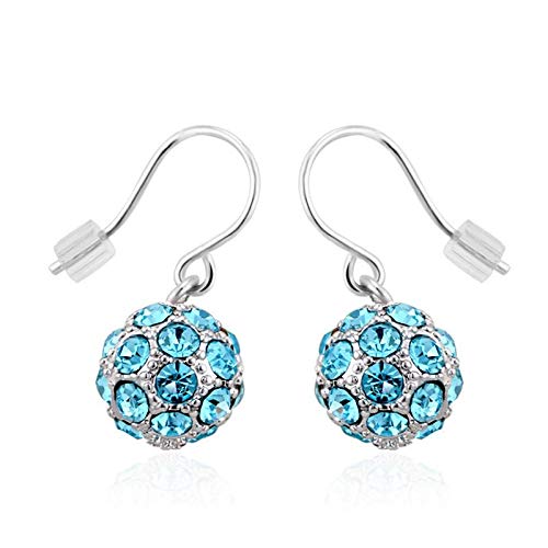 ZMC Women's Rhodium Plated Swarovski Crystals Drop Earrings, Silver/ freeshipping - ZMC STORE