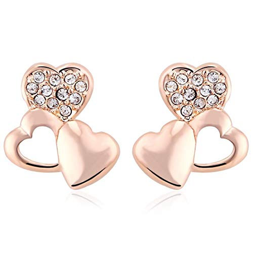 ZMC Women's Rhodium Plated Austrian Crystals Stud Earrings, White freeshipping - ZMC STORE
