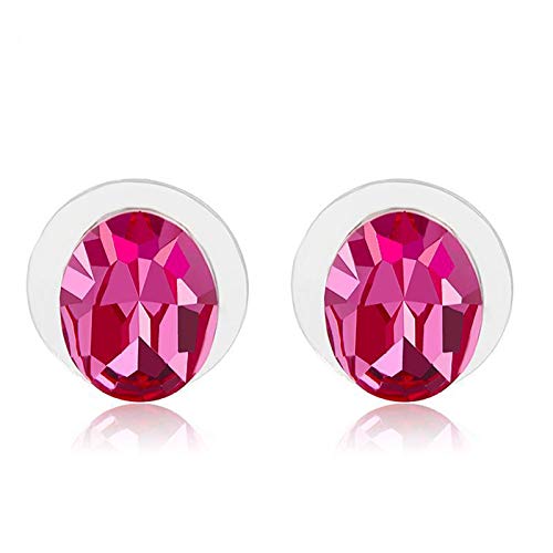 ZMC Women's Rhodium Plated Swarovski Crystals Stud Earrings, Silver/ freeshipping - ZMC STORE