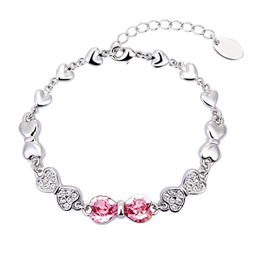 ZMC Rhodium Plated Swarovski Crystals and Austrian Crystals Chain Bracelet for Women - ZMC STORE