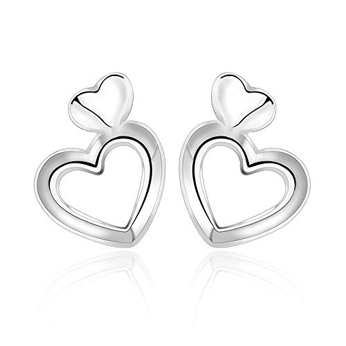 ZMC Women's Rhodium Plated Alloy Stud Earrings, Silver freeshipping - ZMC STORE