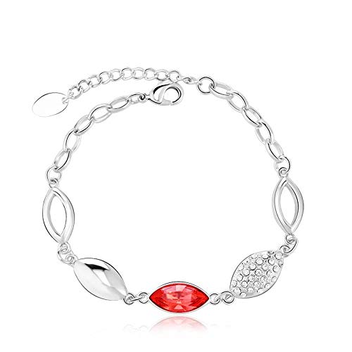 ZMC Rhodium Plated Swarovski Crystals and Austrian Crystals Chain Bracelet for Women - ZMC STORE