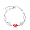 ZMC Rhodium Plated Swarovski Crystals and Austrian Crystals Chain Bracelet for Women - ZMC STORE