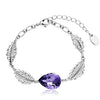 ZMC Rhodium Plated Swarovski Crystals and Austrian Crystals Chain Bracelet for Women - ZMC STORE