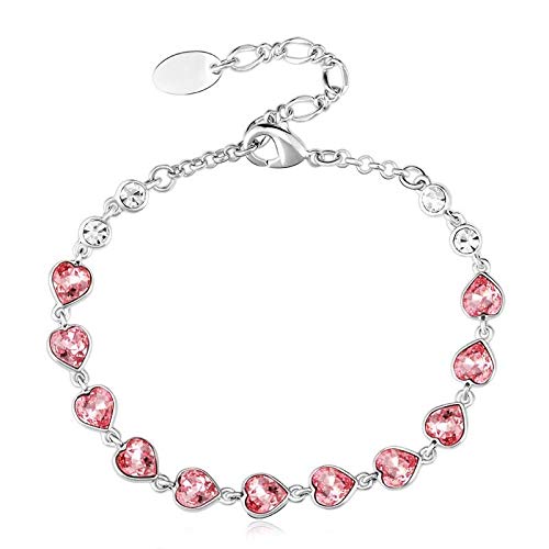 ZMC Rhodium Plated Swarovski Crystals Chain Bracelet for Women - ZMC STORE