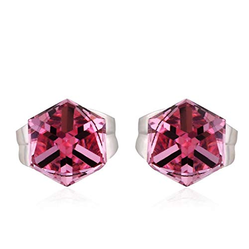 ZMC Women's Rhodium Plated Swarovski Crystals Stud Earrings, Silver/Ocean freeshipping - ZMC STORE