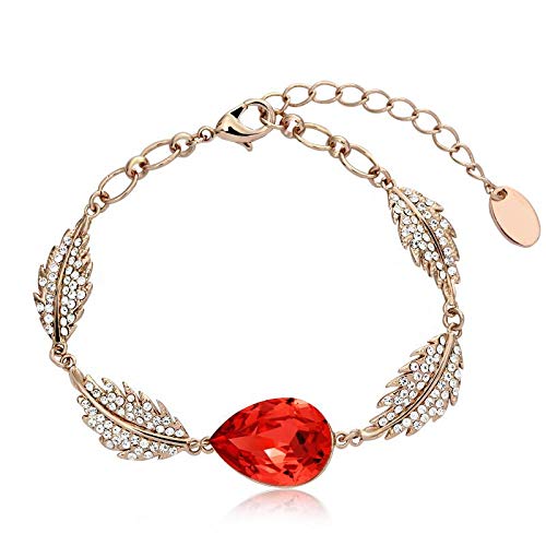 ZMC Rose Gold Plated Alloy Swarovski Crystals and Austrian Crystals Chain Bracelet for Women - ZMC STORE