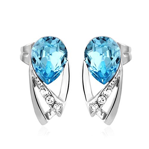 ZMC Women's Rose Gold Plated Swarovski and Austrian Crystals Stud Earrings, Rose Gold/ - ZMC STORE