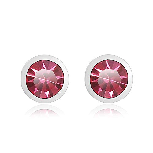 ZMC Women's Rhodium Plated Swarovski Crystals Stud Earrings, Silver/Ocean freeshipping - ZMC STORE