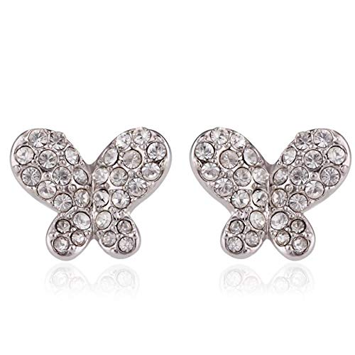 ZMC Women's Rhodium Plated Austrian Crystals Stud Earrings, Silver/ freeshipping - ZMC STORE