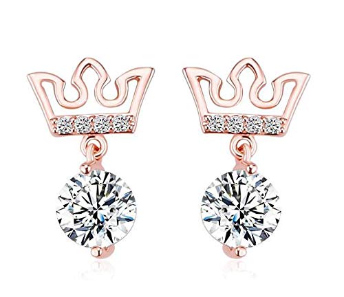 ZMC Women's Rose Gold Plated Alloy Austrian Crystals and Swarovski Crystals Drop Earrings, Rose Gold/White freeshipping - ZMC STORE