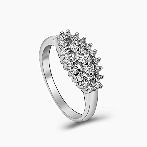 ZMC Women's Rhodium Plated Austrian Crystals Fashion Ring - L freeshipping - ZMC STORE